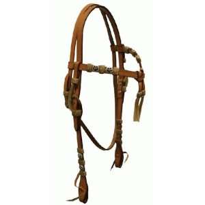 Showman Furtutirty Knot Silver Star Concho Show Headstall  