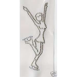   Sports/Ice Skater in Gold & Silver   Iron On Transfer 