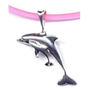   Dolphins Necklace Sterling Silver Jewelry Gift Boxed