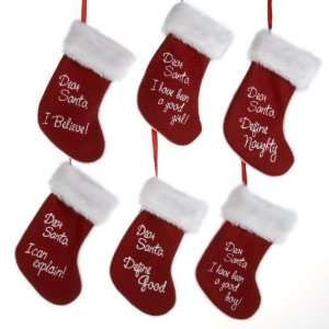  Dear Santa Message Mini Red Christmas Stockings 7