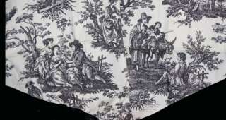Waverly COUNTRY LIFE Black Toile Ascot Valance NEW DISC  
