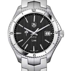  NYU TAG Heuer Mens Link Watch with Black Dial Sports 