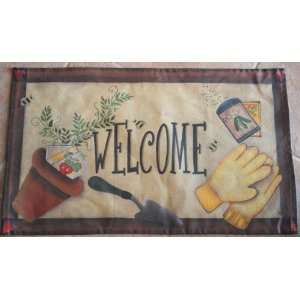  Garden Welcome Canvas Floor Cover Mat 