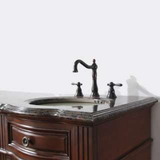   WOOD Double Sink Cabinet Bathroom Vanity 1 Baltic Brown Granite Top