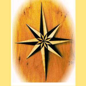 NAUTICAL COMPASS MARQUETRY INLAY VENEER MOTIF YACHT  