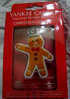YANKEE CANDLE FRAGRANCE PORC. GINGERBREAD MAN ORNAMENT  