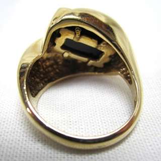 14k yellow gold floating Diamond ring. Ring includes one round Diamond 