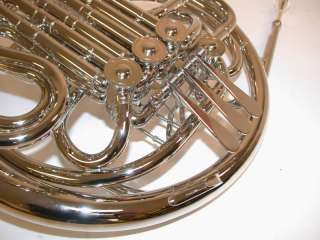 Rossetti Nickel Double French Horn Bb/F, Four Rotaries, NEW w/ Case 