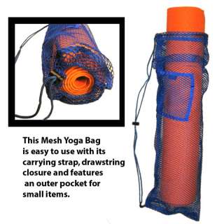 YOGA MAT MESH BAG (POCKET & STRAP)   BLUE   25 X 6  