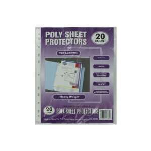  20 Count Top Loading Clear Poly Sheet Protectors 697356 