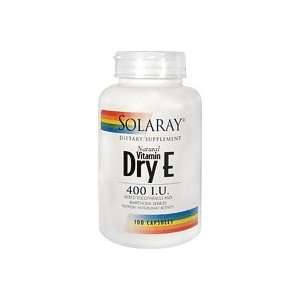  Solaray   Vitamin Dry E, 400 IU, 100 capsules Health 