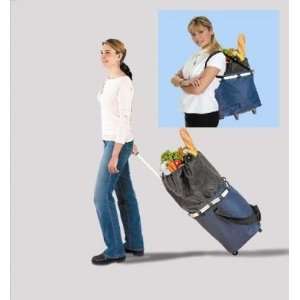  2 IN 1 BACK SAVING ROLLING TOTE TROLLEY (COLLAPSES TO A 