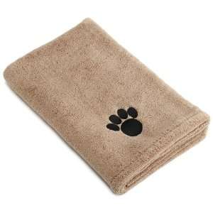 Bone Dry Microfiber Dog Bath Towel with Embroidered Paw 