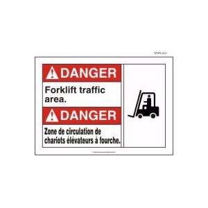   FORKLIFT TRAFFIC AREA (W/GRAPHIC) Plastic Sign