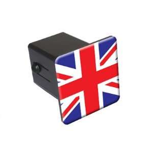 Great Britain British Flag   2 Tow Trailer Hitch Cover Plug Insert 