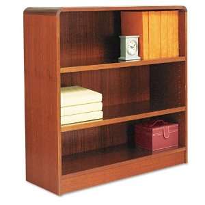    Alera   Radius Corner Bookcase, Wood Veneer, 3 Shelf, 36w x 12d x 