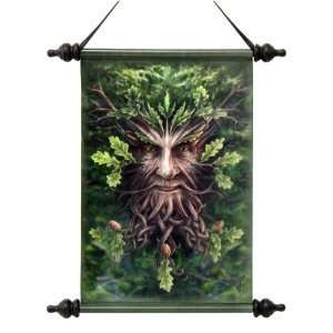   Forest Greenman Ent Canvas Wall Hanging Scroll Tapestry Hanging