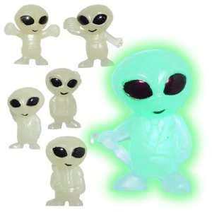 20 Tiny Glow in the Dark Alien Figures 