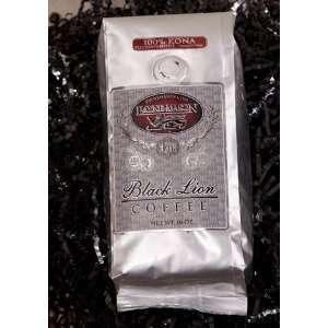 PAYNE MASON Black Lion Coffee 1Lb 100% Kona Whole Bean Coffee  