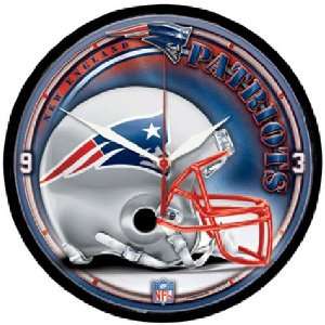   England Patriots NFL Round Wall Clock by Wincraft