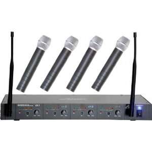 Channel Wireless Microphone System With 3 Handheld Microphone 